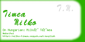 timea milko business card